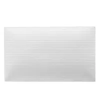 product of CAC China SUS-RT12 Platter, 9-1/2"L x 4-3/4"W x 1/2"H, White Porcelain, Dishwasher Safe - Dozen