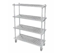 product of IMC Teddy UP-4824-5L Pot & Pan Shelving System, 48" W x 24" D x 72" H, 5 Louvered Stainless Steel Shelves, NSF