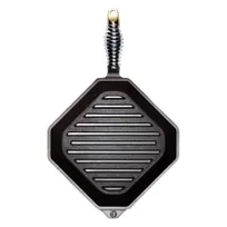 product of Lodge G10-10001 Finex Grillet Pan, 10" Square Cast Iron Grill, 3-1/4" H x 18-1/4" OAL, Induction Ready