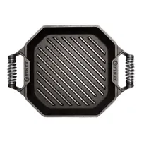product of Lodge G12-10002 Finex Grill Pan, 12" Square Cast Iron, Grooved, Dual Handles, Induction Ready