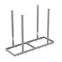 product of Winholt SSCMPR-8416 84"W Stainless Steel Ceiling Mount Pot Rack w/ (18) Hooks