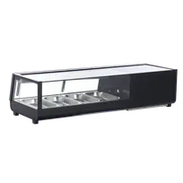 product of Omcan USA 48667 - 47" Black Sushi Display 42L Fits 4 1/3 Pans 32°-53.6°F LED R290 150W 110-120V