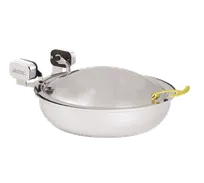 product of Spring USA 2372-697/36A Sauteuse/Buffet Server, 1-1/4-4 Qt, 15-1/4" Dia x 7" H, Steel, Gold, NSF