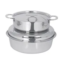 product of Spring USA 2375-6/6H Induction Chafing Dish, 6 Qt, 11-7/8" Dia x 12" Hgt, Steel, Cover - Ready