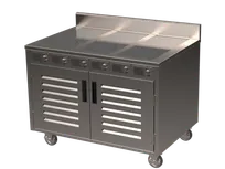product of Spring USA BOH-1800DC-6 Boh Induction Flameless Cooking Cart, Electric, 48"