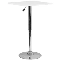 product of Flash Furniture CH-1-GG Adjustable Height Pedestal Table, 23-3/4" Dia., Round Wood Top, Chrome Base
