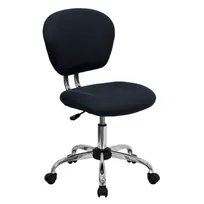 product of Flash Furniture H-2376-F-GY-GG Swivel Task Chair, 33-1/2"-37-1/2" Height, 250 lb, Mesh Seat Armless, Casters