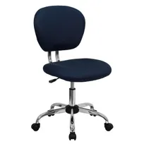 product of Flash Furniture H-2376-F-NAVY-GG Swivel Chair, 33-1/2"-37-1/2" Height 250 lb, Mesh, Armless, Navy Dual Casters