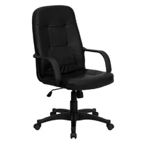 product of Flash Furniture H8021-GG Office Chair, 41-1/4"-45" Height, 250 lb, Black Vinyl, Nylon Arms, Tilt Lock, Casters