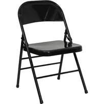 product of Flash Furniture HF3-MC-309AS-BK-GG Hercules Series Folding Chair, 300 lbs, Black Steel Frame, Indoor/Outdoor