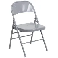 product of Flash Furniture HF3-MC-309AS-GY-GG Folding Chair, 300 lb, Gray Steel Seat/Back, Steel Frame - Commercial