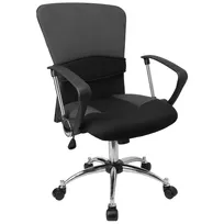 product of Flash Furniture LF-W23-GREY-GG Swivel Chair, 38-1/4"-42-1/4" Height, 250 lb, Back & Seat, Arms, Base, Casters