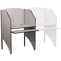 product of Flash Furniture MT-M6201-GY-GG Study Carrel, 32-5/8" W x 24-2/5" D, gray laminate, keyboard, grommet, frame