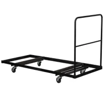 product of Flash Furniture NG-DY3072-GG Table Dolly, 31‑3/4"W×74"D×52‑1/4"H, holds 8‑10, 4" swivel casters, black finish