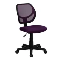 product of Flash Furniture WA-3074-PUR-GG Swivel Chair, 30-1/2"-34-1/2" Height, 250 lb, Purple Armless Back, Dual Casters