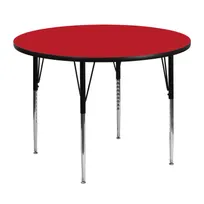 product of Flash Furniture XU-A48-RND-RED-H-A-GG 48" Round Red Laminate Activity Table, Adjustable 21-1/4"-31-1/4" Height
