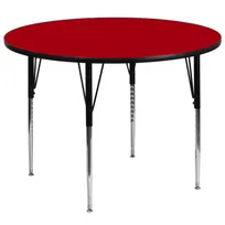 product of Flash Furniture XU-A60-RND-RED-T-A-GG 60" Round Red Laminate Activity Table, Adjustable Height
