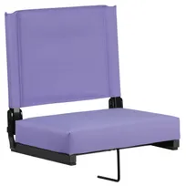 product of Flash Furniture XU-STA-PUR-GG Padded Folding Chair, 500 lbs, Purple Fabric & Back, Aluminum Frame, CA117 Foam