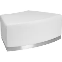 product of Flash Furniture ZB-803-SEAT-WH-GG Hercules Alon Convex Chair, Modular, LeatherSoft Upholstery, White