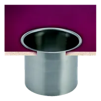 product of Carlisle L360C San Jamar Counter Trash Chute, 6-3/5" Diameter, 5-1/4" Length, 22-Gauge Steel