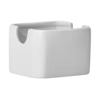 product of Winco ASD-3 Rectangular Sugar Packet Holder, 3-1/2" L x 2-3/4" W x 2-1/2" H, White Porcelain, 1 Dozen