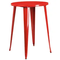 product of Flash Furniture CH-51090-40-RED-GG 30 Inch Round Bar Height Table, Red Powder Coat Finish, Metal Construction