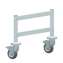 product of Fermod 6669311MOB-R1 Fermostock Mobile Dunnage Rack Upright, 12"H x 22"D, 20 micron Anodized Aluminum, NSF