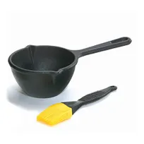 product of Lodge LMPB21 Melting Pot, 20 Oz, 5-3/8" Dia x 2-15/16" H, Cast Iron, Induction Ready, Handled