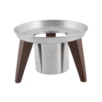 product of Spring USA SK-14501141 Skyra Wynwood Stand, 8-3/4" Dia. x 5-1/2" H, Steel, Wood Legs