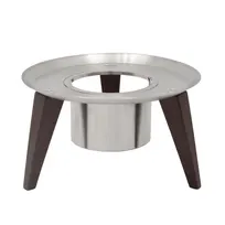 product of Spring USA SK-14503141 Skyra Wynwood Stand, 12-1/2" Dia. x 7-1/4" H, Steel, Wood-Finish Legs