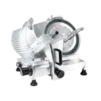 product of BakeMax BMMSM08 - Manual Feed Meat Slicer, 8" Blade, Belt Driven, Aluminum Body, 120V/60Hz 1A, ETL Certified