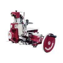 product of Omas HERITAGE Flywheel Meat Slicer - 12.5" Chromium-Plated Blade, Manual Feed, Cast Iron, Red Finish, NSF Certified