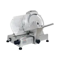 product of Omcan USA 13620 Meat Slicer - Gravity Feed, 10" Carbon Steel Blade, 1/3 HP 120V 60Hz, Anodized Al Body