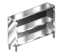 product of Klinger's Trading DC1860 60"x18" Open Base Stainless Steel Dish Cabinet with Mid-Shelf - 18 Gauge