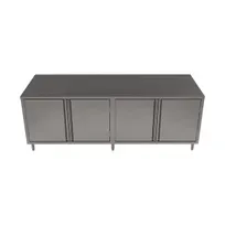 product of BK Resources CST-36120H2 120" Cabinet Base Dual Access Hinged Doors Work Table with (2) 4 Doors