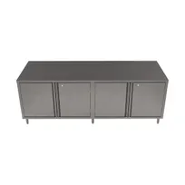 product of BK Resources CST-36120HL 120" Cabinet Base Hinged Doors Work Table with 4 Doors & Locks