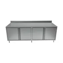 product of BK Resources CSTR5-36120HL 120" Chef Table, Cabinet Base with 4 Hinged Doors & Locks