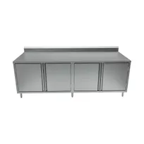 product of BK Resources CSTR5-3684HL 84" Work Table, Cabinet Base with Hinged Doors & Locks