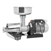 product of Omcan USA 18903 TS-IT-0110-L Squeezer, 650W/115V, Worm, 18/10 SS Filter Cone, Funnel/Drip Pan, Italy