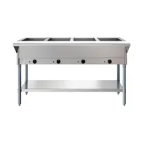 product of Koolmore KM-OWS-4 58" Electric Steam Table with Undershelf, (4) Open Wells