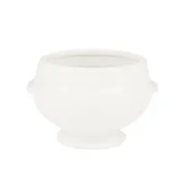 product of CAC China LN-12-P1 Lion Head Tureen, 12 oz, 5-3/4"L x 4-3/4"W x 3-1/2"H, Porcelain White - Dozen
