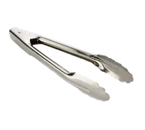 product of TableCraft 2774 Utility Tongs - 9-1/2" Stainless Steel, Silver Non-Coated Handle, Dishwasher Safe, 1.2mm