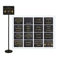 product of Winco HTS-60K Hostess Sign Set, 60" Height, 13.5" x 10" Sign, 15 Messages + 1 Blank, Stand