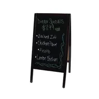product of Winco MBAF-3 Dual Marker Board, 20-3/8"L x 2"W x 39"H, Mahogany Frame 4-Color Markers & Eraser - Set