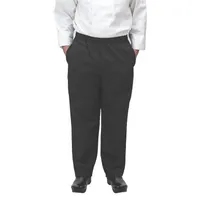 product of Winco UNF-2KS Newbury Chef Pants, Relaxed Fit, black, small