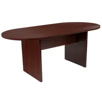 product of Flash Furniture GC-TL1035-MHG-GG 6ft Mahogany Conference Table, 72in Wide, 29in High, Smooth Laminate Top