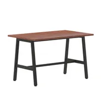 product of Flash Furniture MT-M4830-WLT-ABF-GG Redmond 48"W x 30"D Rectangular Conference Table, Walnut Finish, Powder Coated Steel A-Frame Base