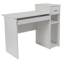 product of Flash Furniture NAN-NJ-HD3518-W-GG Highland Park Computer Desk, 42x19x29.5, White Laminate, Sliding Keyboard Tray
