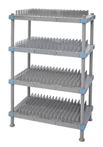 product of Quantum QPM244268PDR1 Millenia 4-Tier Mobile Drying Rack Unit, 42"W x 24"D x 68"H, Gray Finish