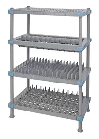 product of Quantum QPM245468DR 4-Tier Mobile Drying Rack Unit, 30"W x 24"D x 68"H, Gray Finish